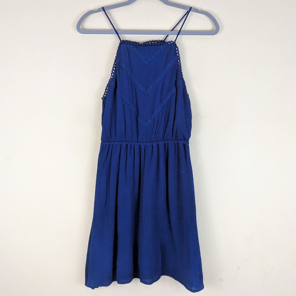 Bleuh Ciel Crochet Lace Crinkled Sundress Small